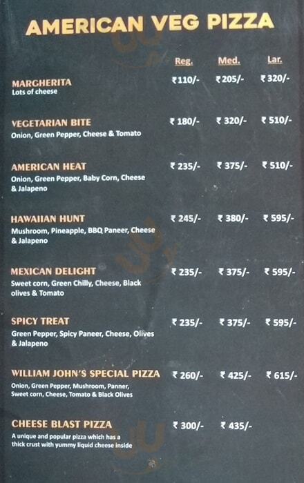 William John's Pizza Ahmedabad Menu - 1