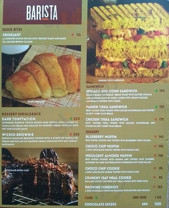 Cafe Barista Pune Menu - 1