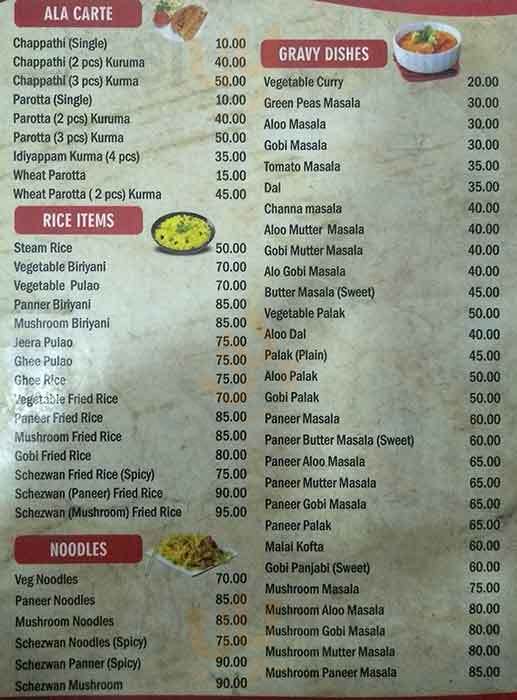 Aroma Restaurant Chennai (Madras) Menu - 1