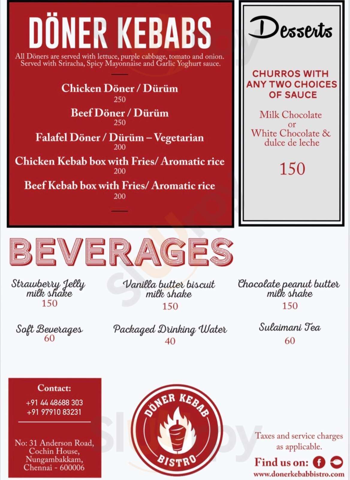 Doner Kebab Bistro Chennai (Madras) Menu - 1