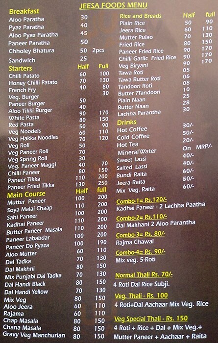 Jeesa Foods Noida Menu - 1