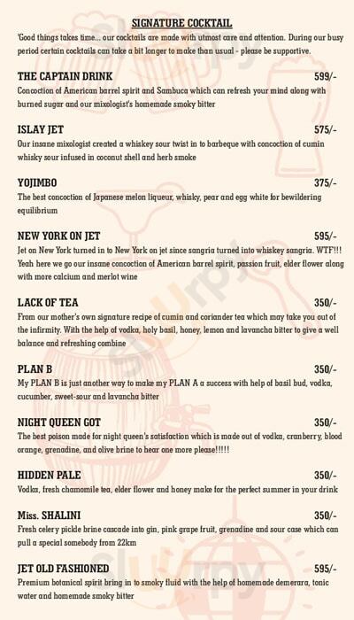 Jetlag Bengaluru Menu - 1