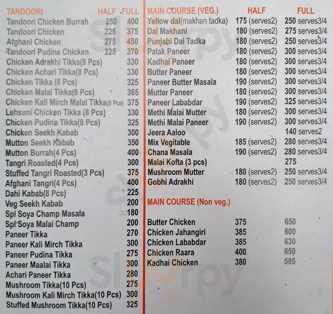 Khanah Mubarak Gurugram (Gurgaon) Menu - 1