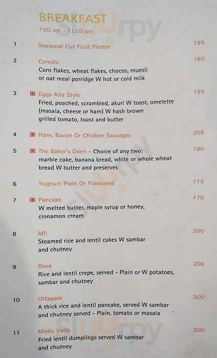 Citrus Cafe, Lemon Tree Hotel Chennai Chennai (Madras) Menu - 1