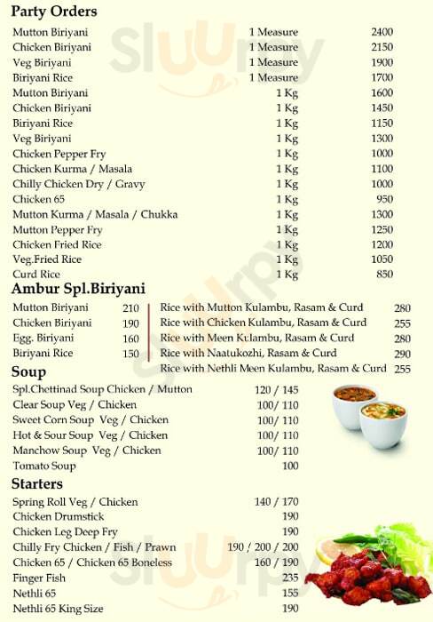 Ambur Briyaanis Chennai (Madras) Menu - 1