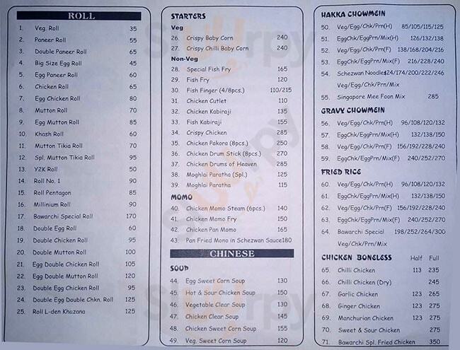 Bawarchi Kolkata (Calcutta) Menu - 1