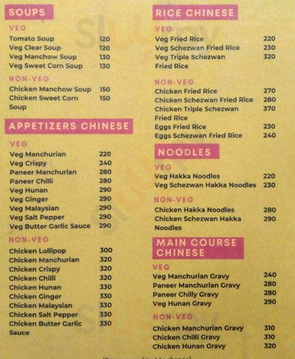 D Palace Pune Menu - 1