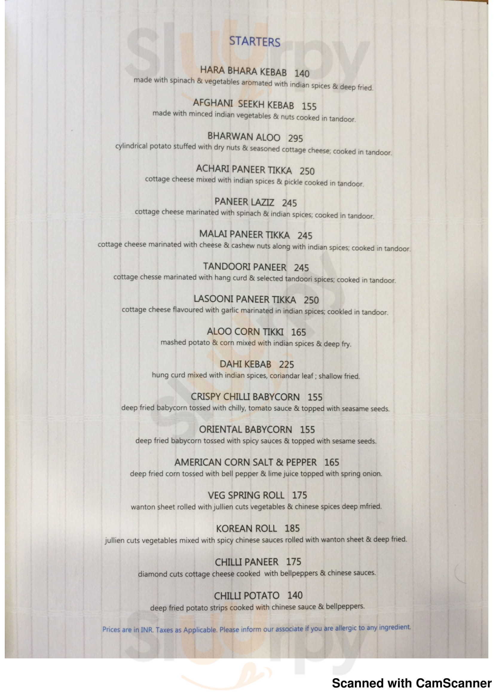 Teekha Kolkata (Calcutta) Menu - 1