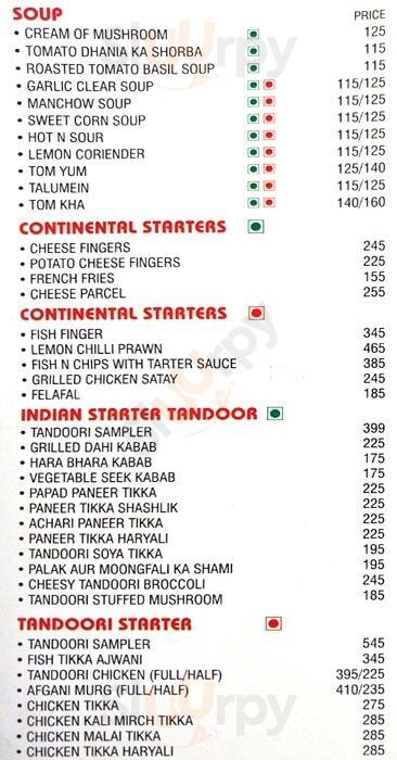 Adiva's Grill Gurugram (Gurgaon) Menu - 1