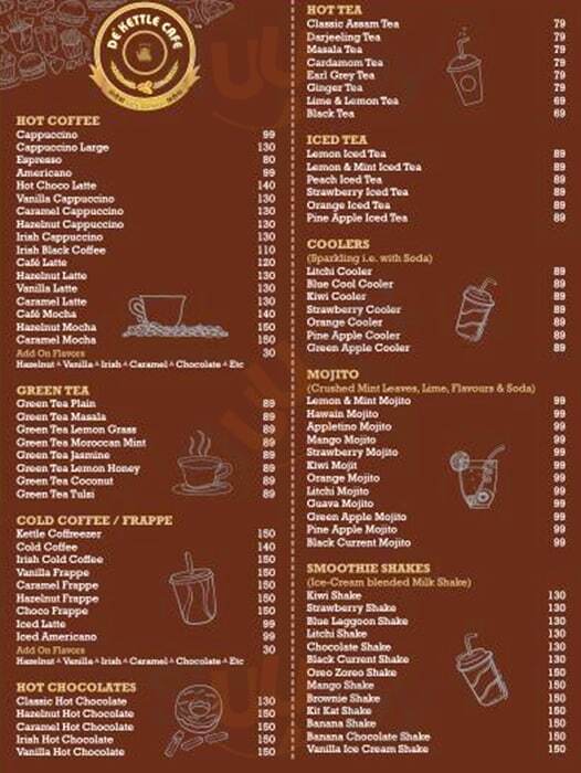 De' Kettle Cafe Pune Menu - 1