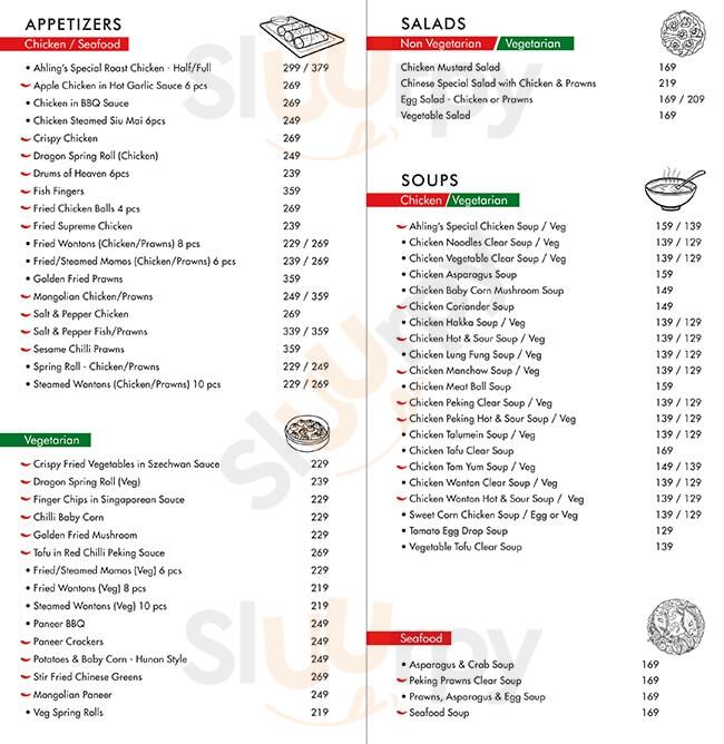 Ahling Chinese Corner Restaurant Pune Menu - 1