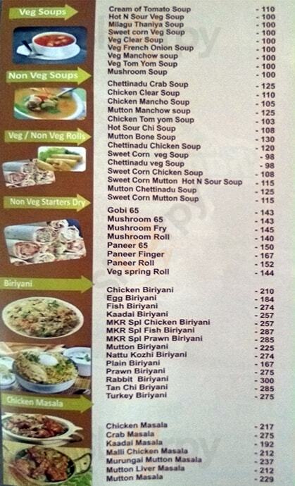 Madurai Kannapar Chettinad Restaurant Chennai (Madras) Menu - 1