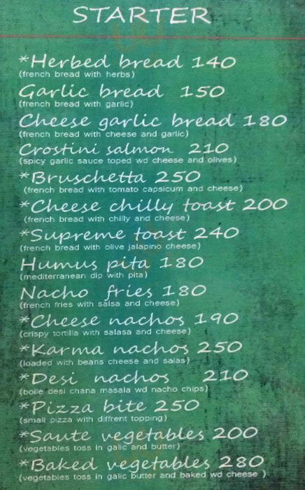 Karma Resto Lounge Ahmedabad Menu - 1