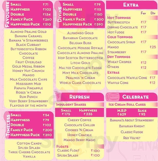 Baskin-robbins Chennai (Madras) Menu - 1