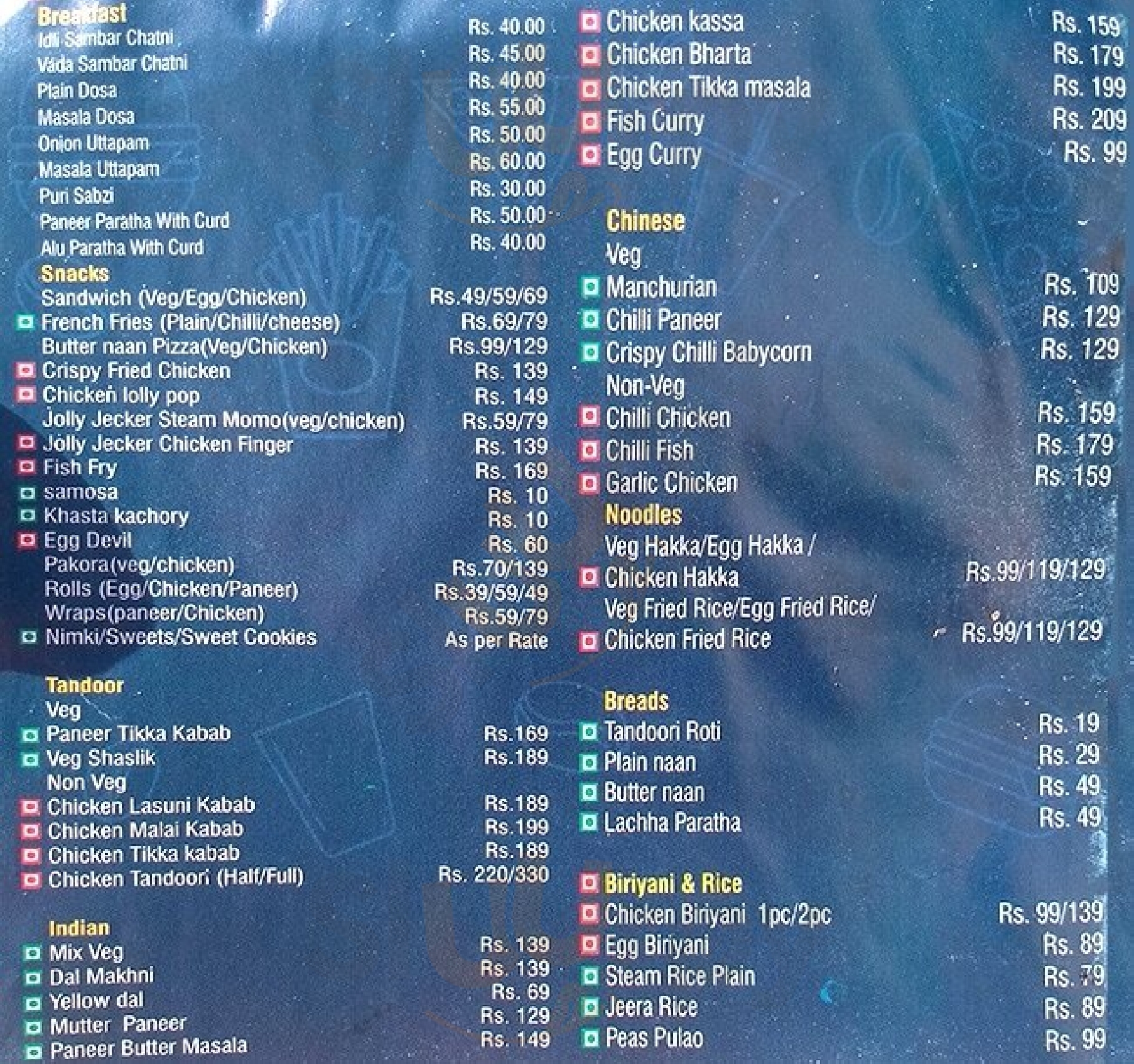 Jolly Jecker Kolkata (Calcutta) Menu - 1