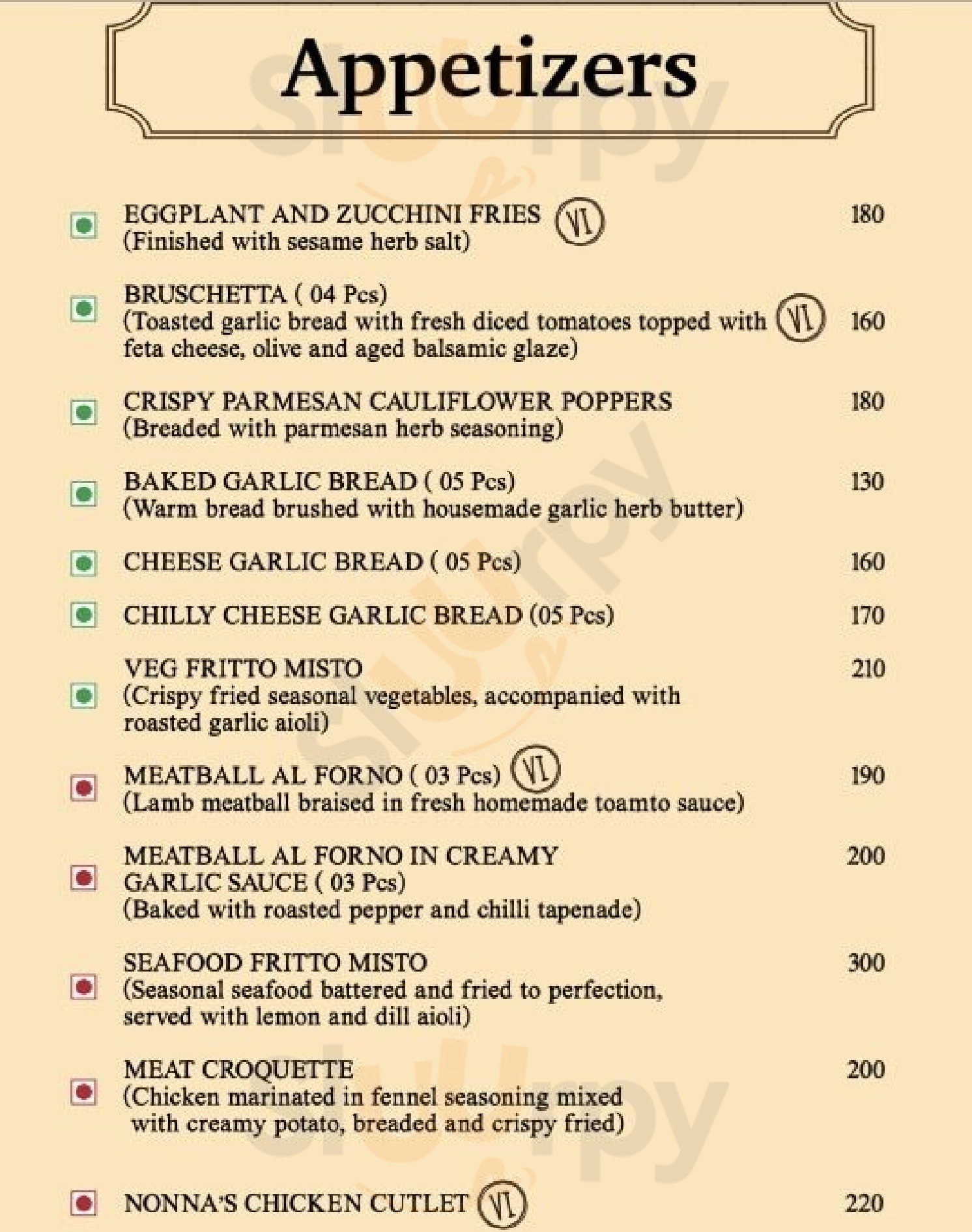 Vera Italiano Bengaluru Menu - 1