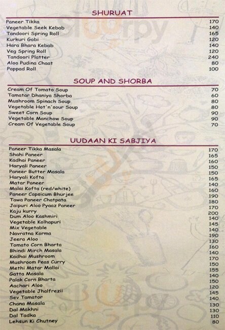 The New Udaan Jaipur Menu - 1