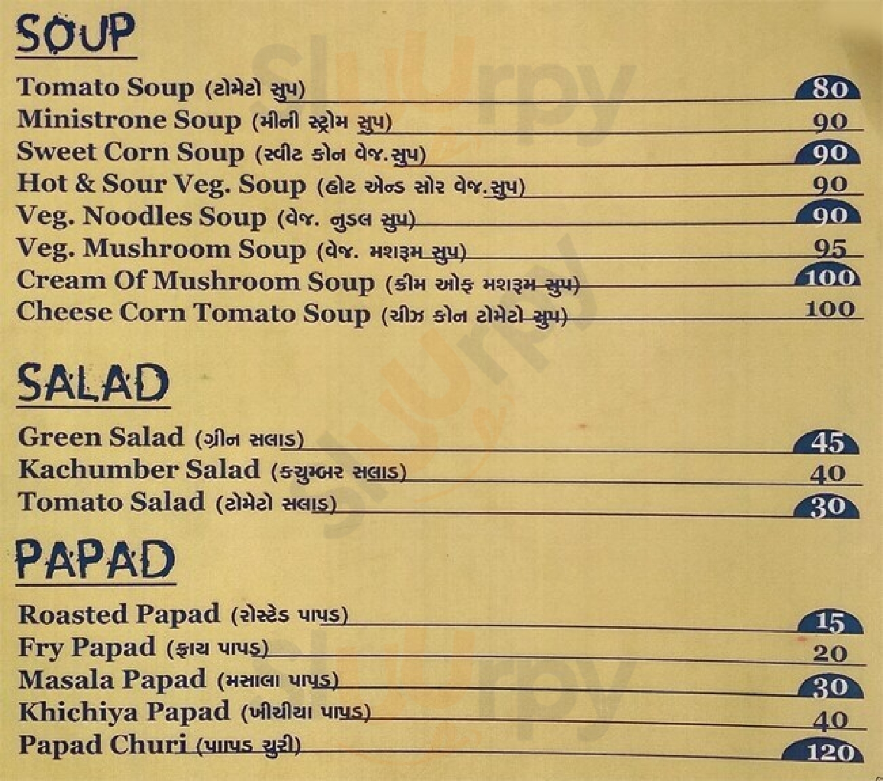 Shiv Shakti The Indian Aroma Ahmedabad Menu - 1