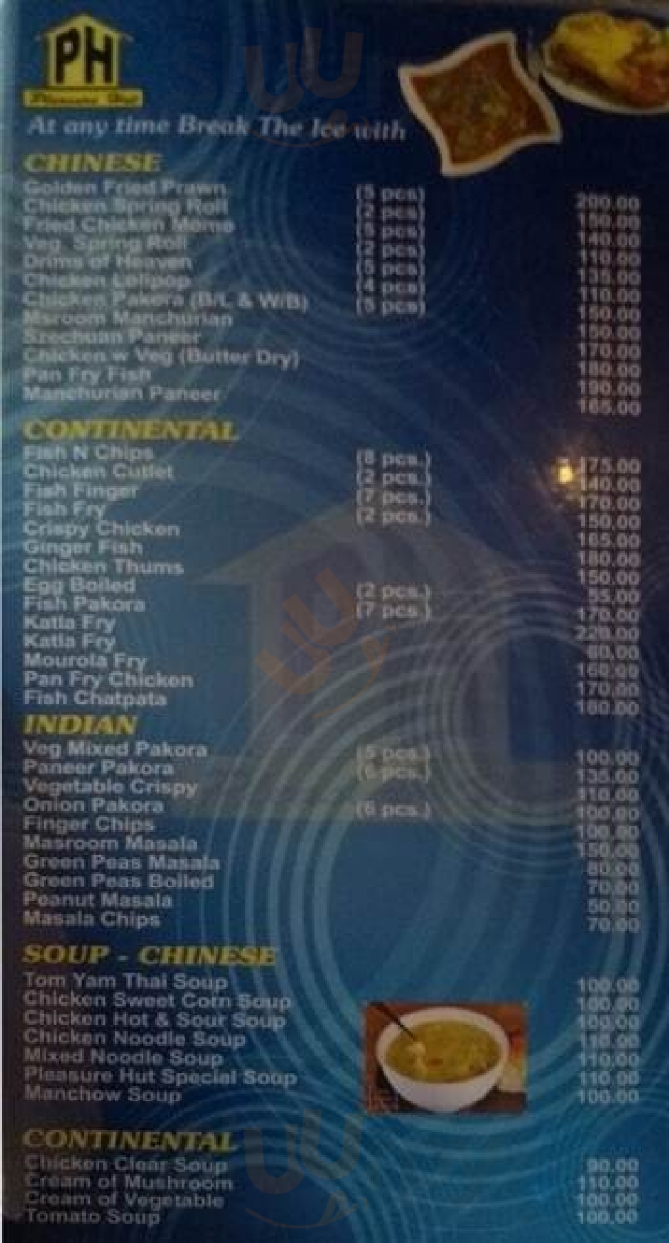 Pleasure Hut Kolkata (Calcutta) Menu - 1