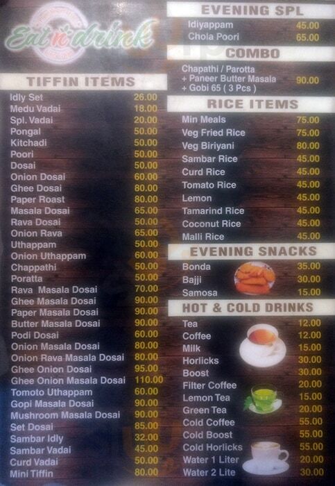 Eat-n-drink Chennai (Madras) Menu - 1