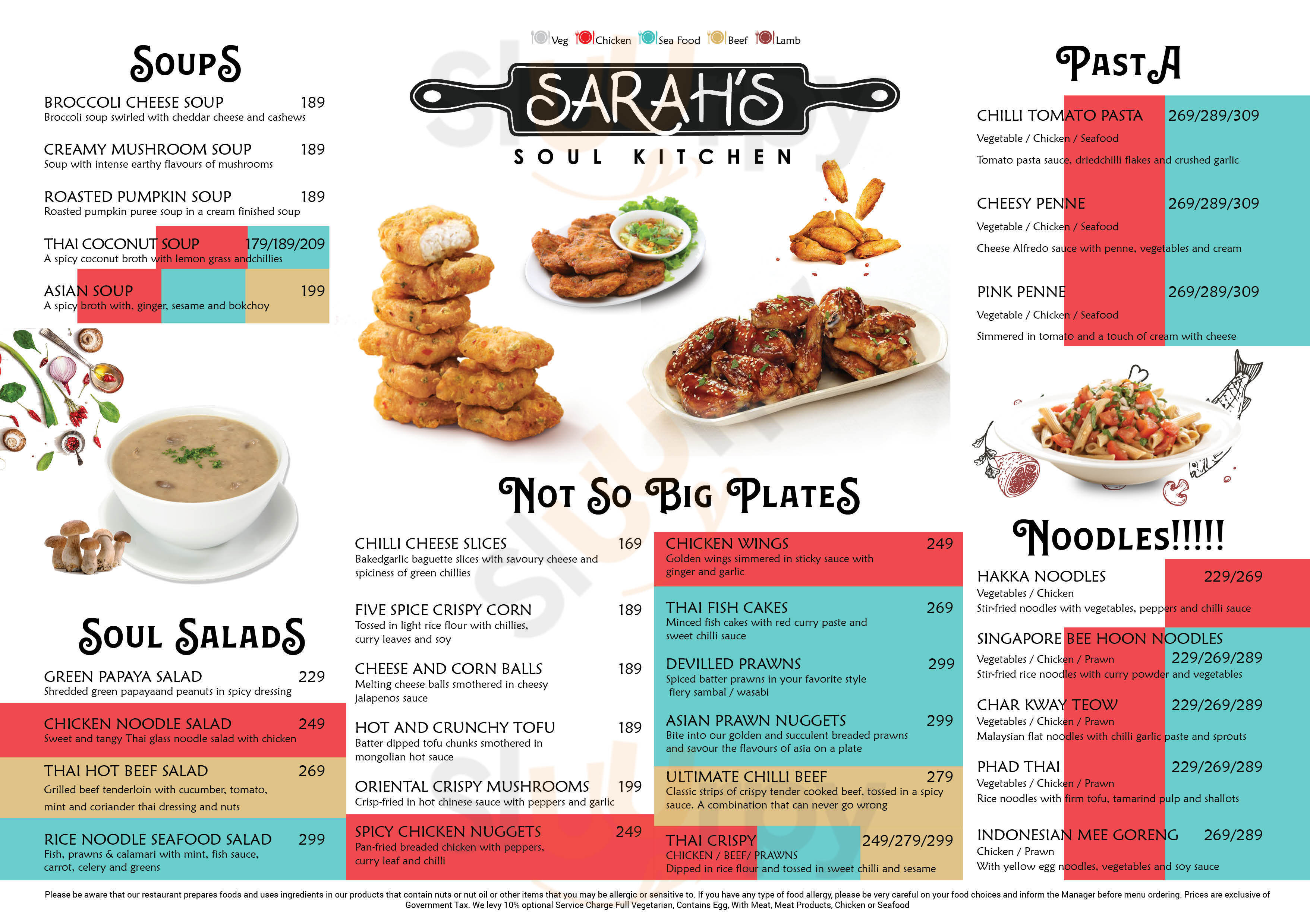 Sarah's Soul Kitchen Chennai (Madras) Menu - 1