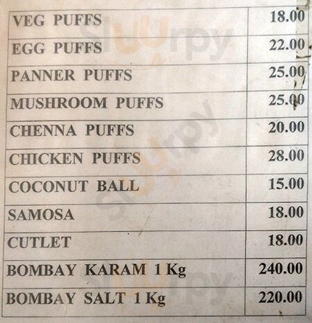 Kaanchi Bakers & Sweets Chennai (Madras) Menu - 1