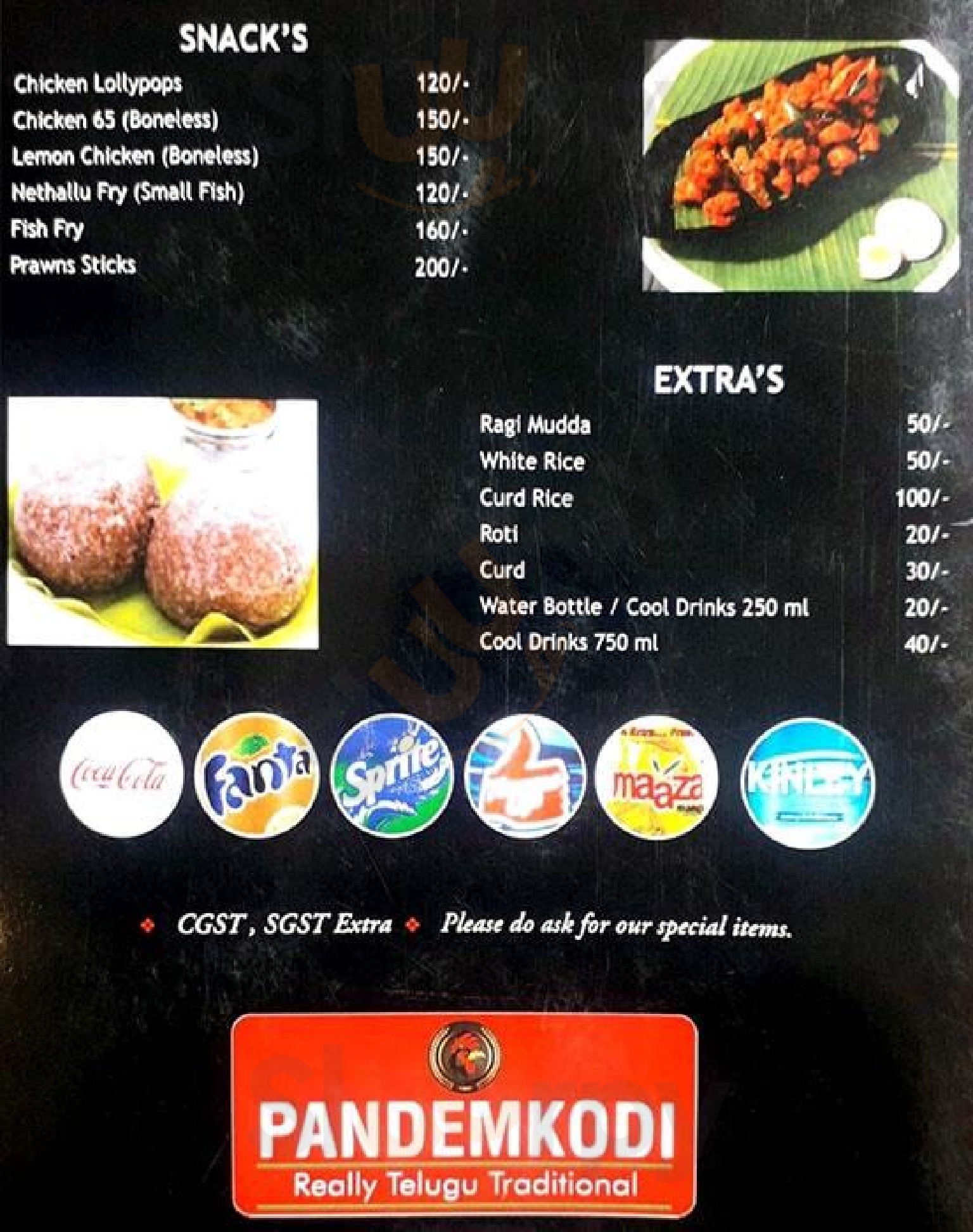 Pandem Kodi Hyderabad Menu - 1