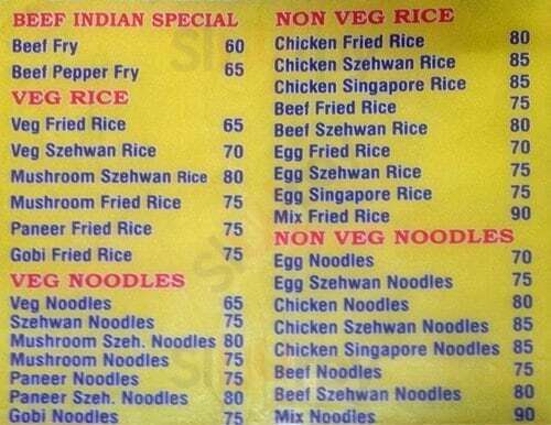 Pothy's Family Fast Food Chennai (Madras) Menu - 1