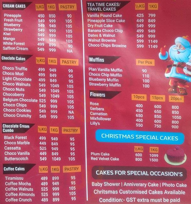 The Cake Oven Gurugram (Gurgaon) Menu - 1