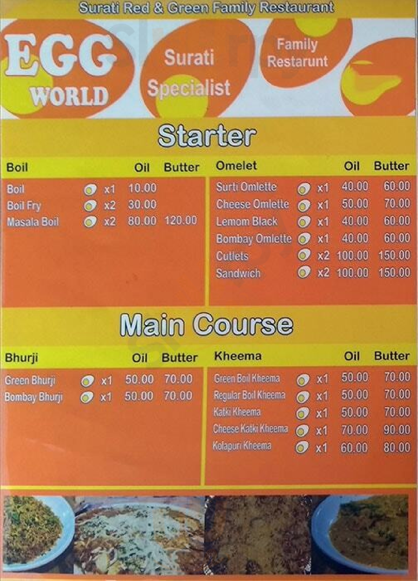 New Egg World Ahmedabad Menu - 1