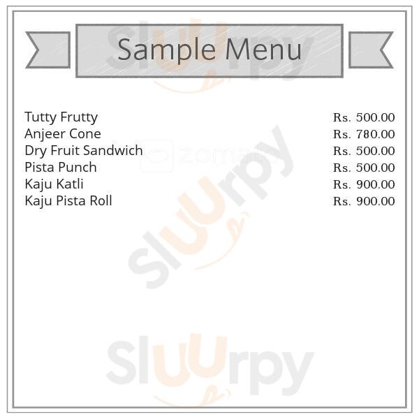 Sri Balaji Marwadi Mithai Bhandar Hyderabad Menu - 1