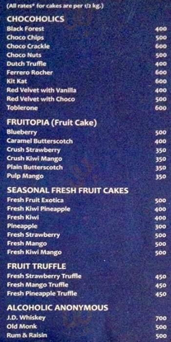 Modern Cakes Pune Menu - 1