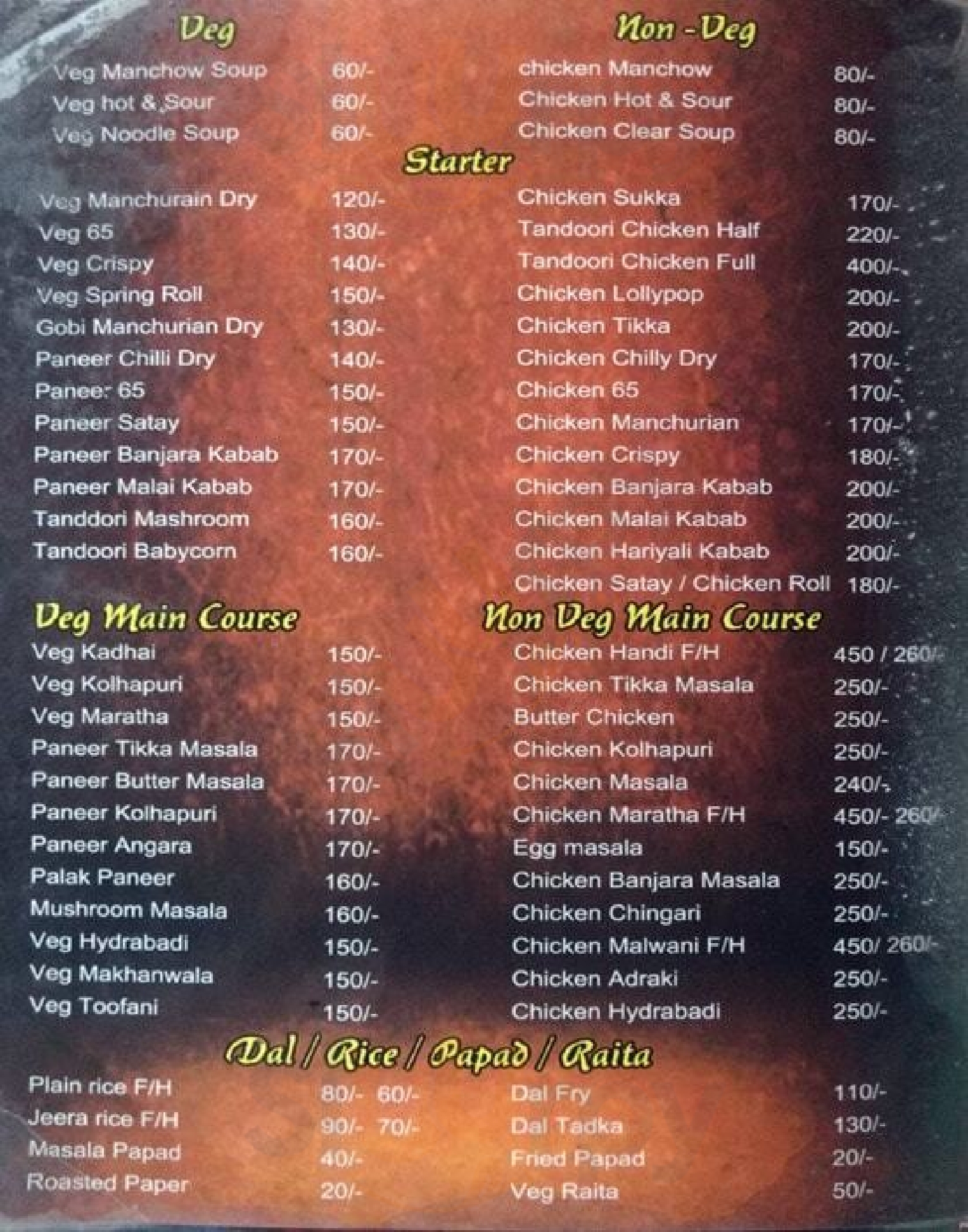 Deccan Corner Pune Menu - 1