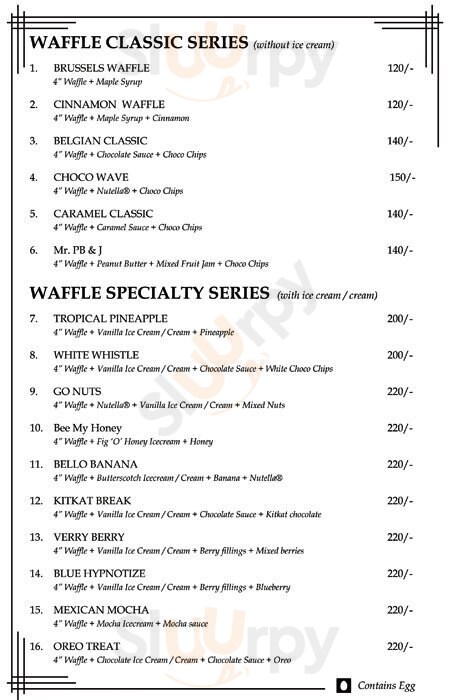 Waffle-a-go Go By Juu's Kitchen Bengaluru Menu - 1