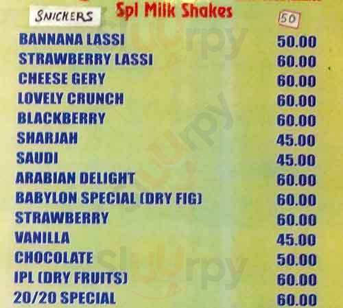 Babylone Chennai (Madras) Menu - 1