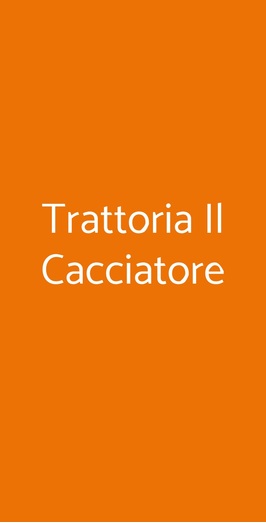 Trattoria Il Cacciatore, Follonica