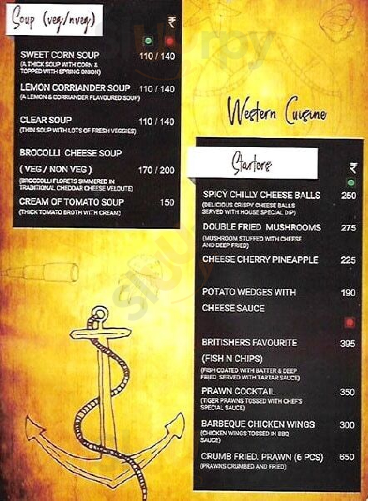 Captain's Deck Bar And Grill Kolkata (Calcutta) Menu - 1