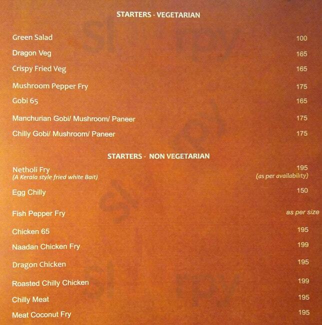 Kumarakam Restaurant Bengaluru Menu - 1