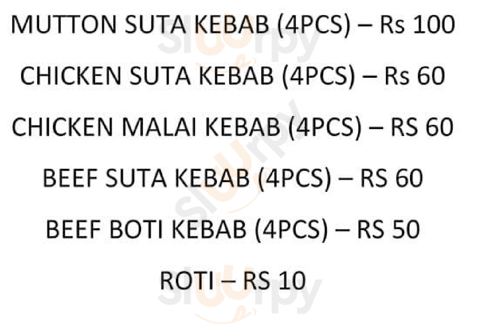 Adams Kebab Kolkata (Calcutta) Menu - 1