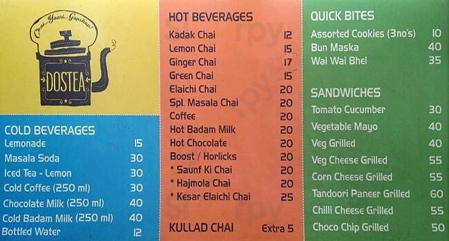 Dostea Hyderabad Menu - 1