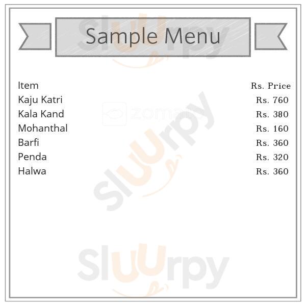 Gokul Dairy And Sweets Palace Ahmedabad Menu - 1