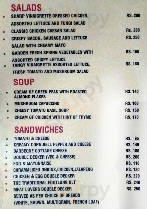 Cafe Drifter Kolkata (Calcutta) Menu - 1