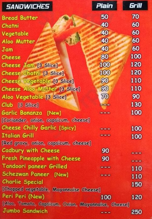 Charlie Coffee Junction Ahmedabad Menu - 1