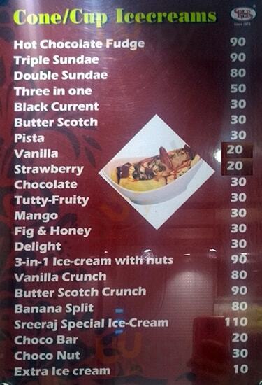 Sreeraj Lassi Bar Bengaluru Menu - 1