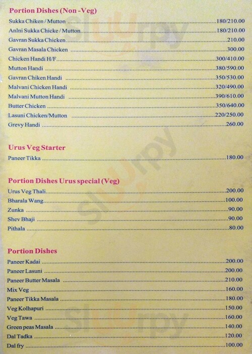 Urus Restaurant Pune Menu - 1