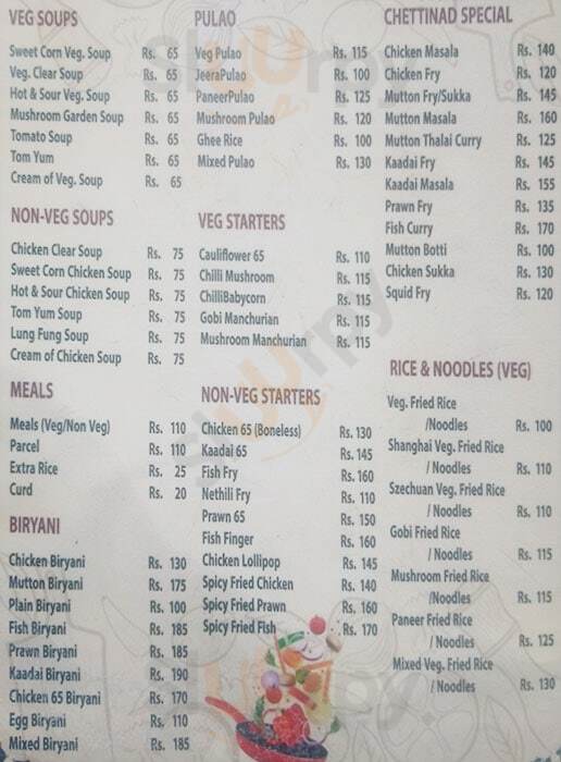 Madhurai Devar Restaurant Chennai (Madras) Menu - 1