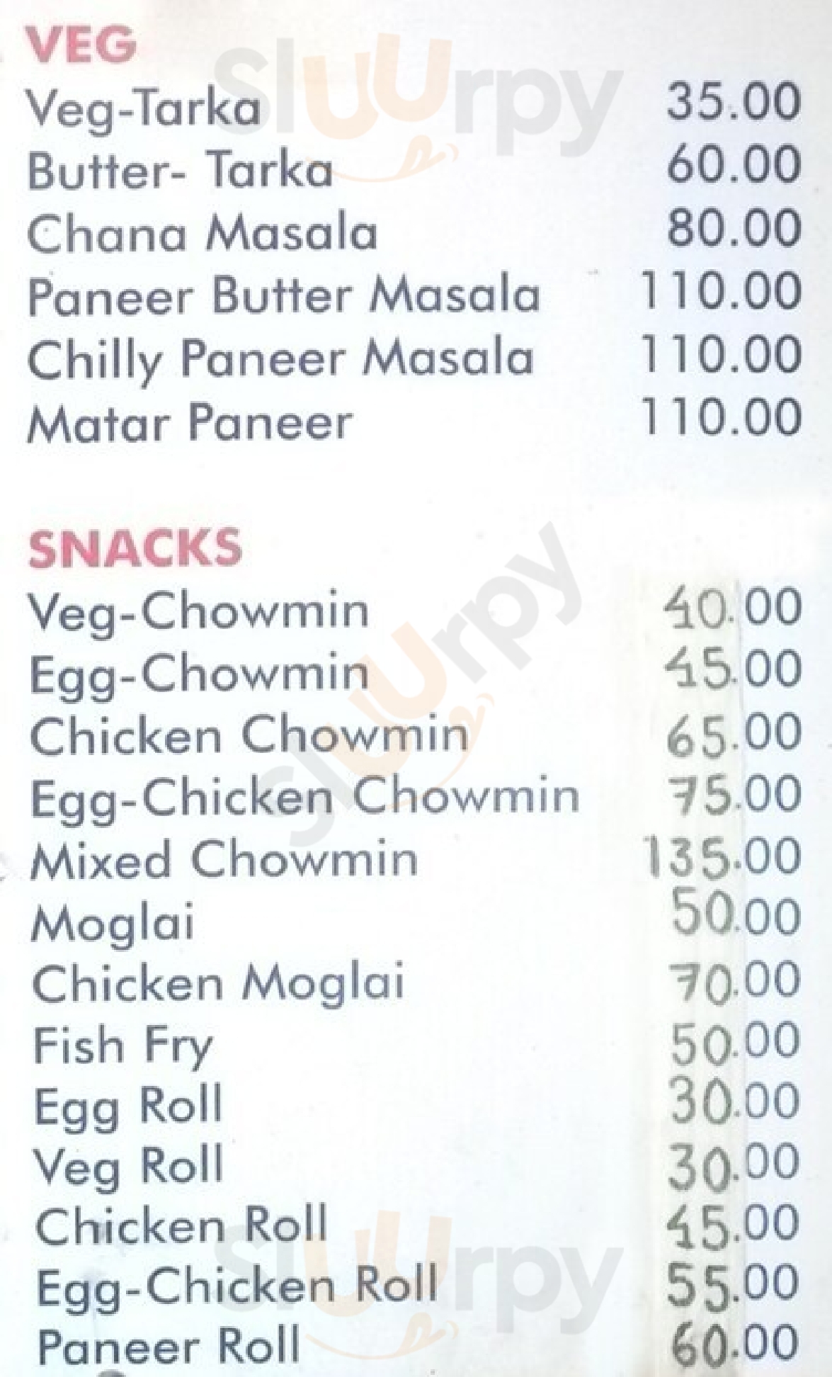 Mayur Hotel & Restaurant Kolkata (Calcutta) Menu - 1