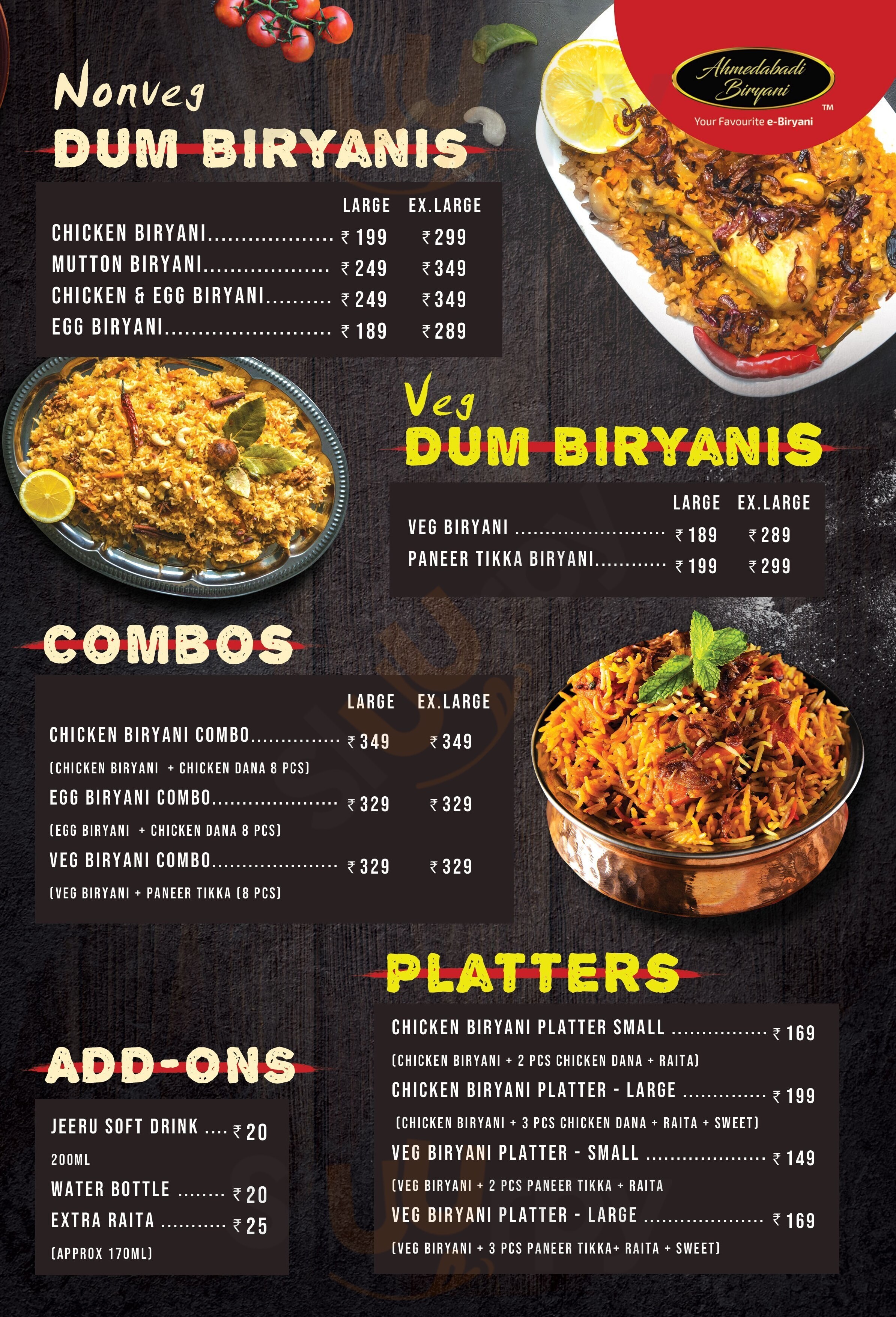 Ahmedabadi Biryani Ahmedabad Menu - 1