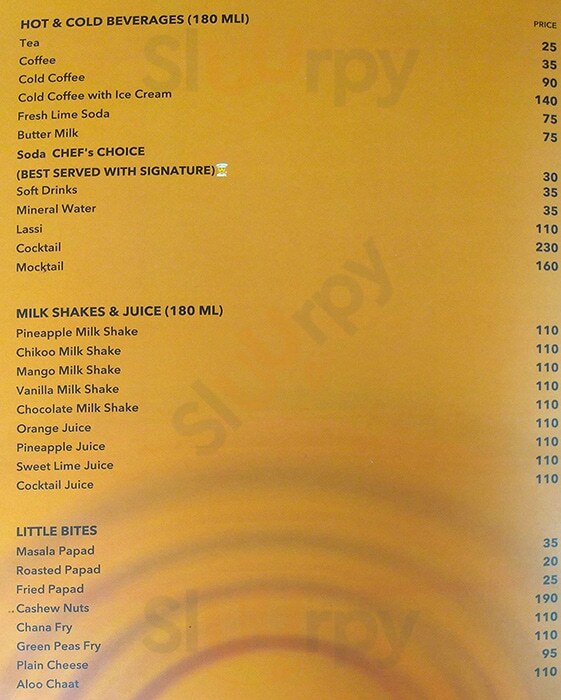 Vanashree Family Garden Restaurant Pune Menu - 1