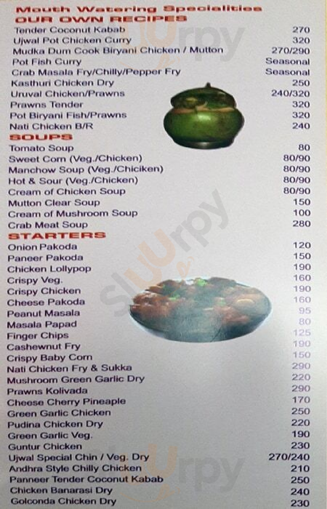 Ujwal Restaurant Bengaluru Menu - 1